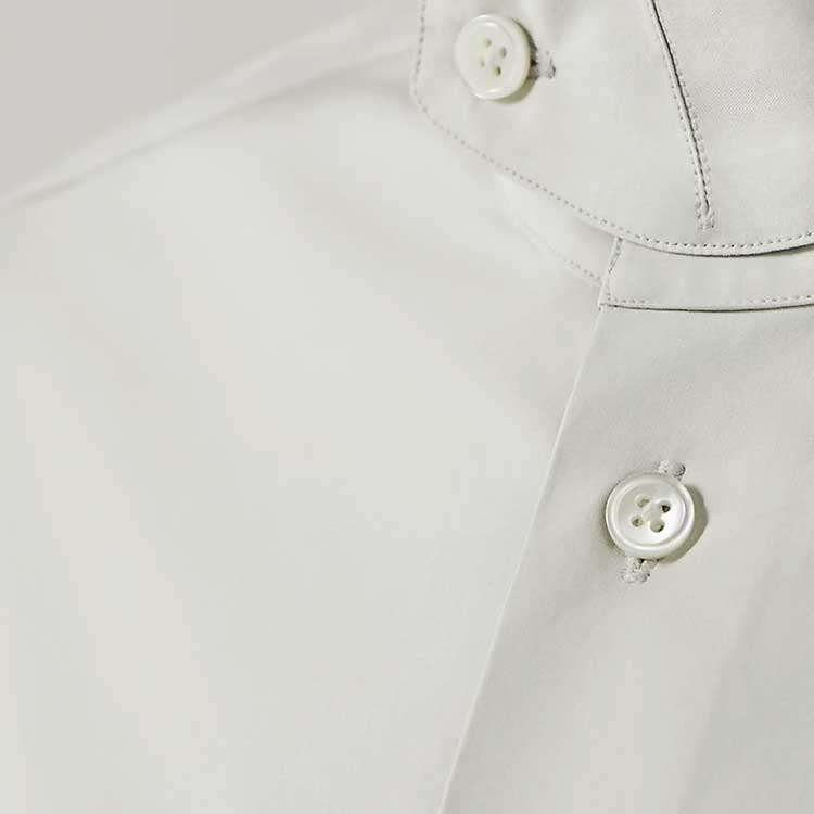 Cheap HERMES FW23 Kemeja Lengan Panjang Hijau Muda Warna Solid. H366300H24N