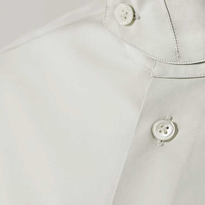 HERMES FW23 Kemeja Lengan Panjang Hijau Muda Warna Solid. H366300H24N Cheap HERMES FW23 Kemeja Lengan Panjang Hijau Muda Warna Solid. H366300H24N