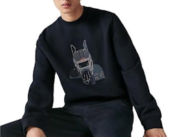 HERMES FW23 Navy Blue Sweatshirt with Animal Graphic and Digital Print. H367820HA01 HERMES FW23 Navy Blue Sweatshirt with Animal Graphic and Digital Print. H367820HA01