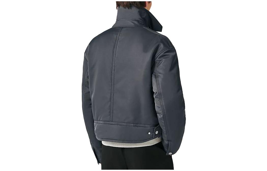 HERMES FW23  Solid Quilted Straight Jacket in Charcoal Black. H362420HE83 圖 3