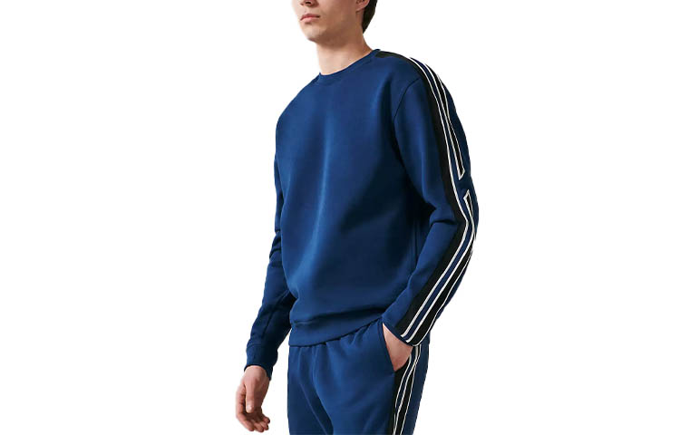 Hermes FW23 Indigo Striped Print Pullover Sweatshirt H367760HA60