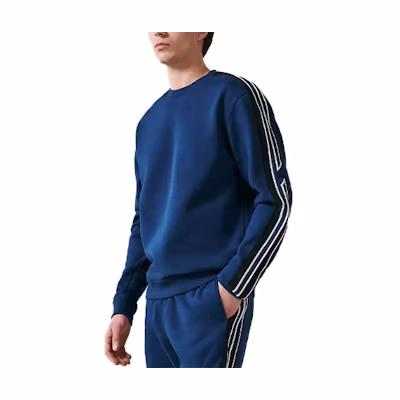 Hermes FW23 Indigo Striped Print Pullover Sweatshirt H367760HA60