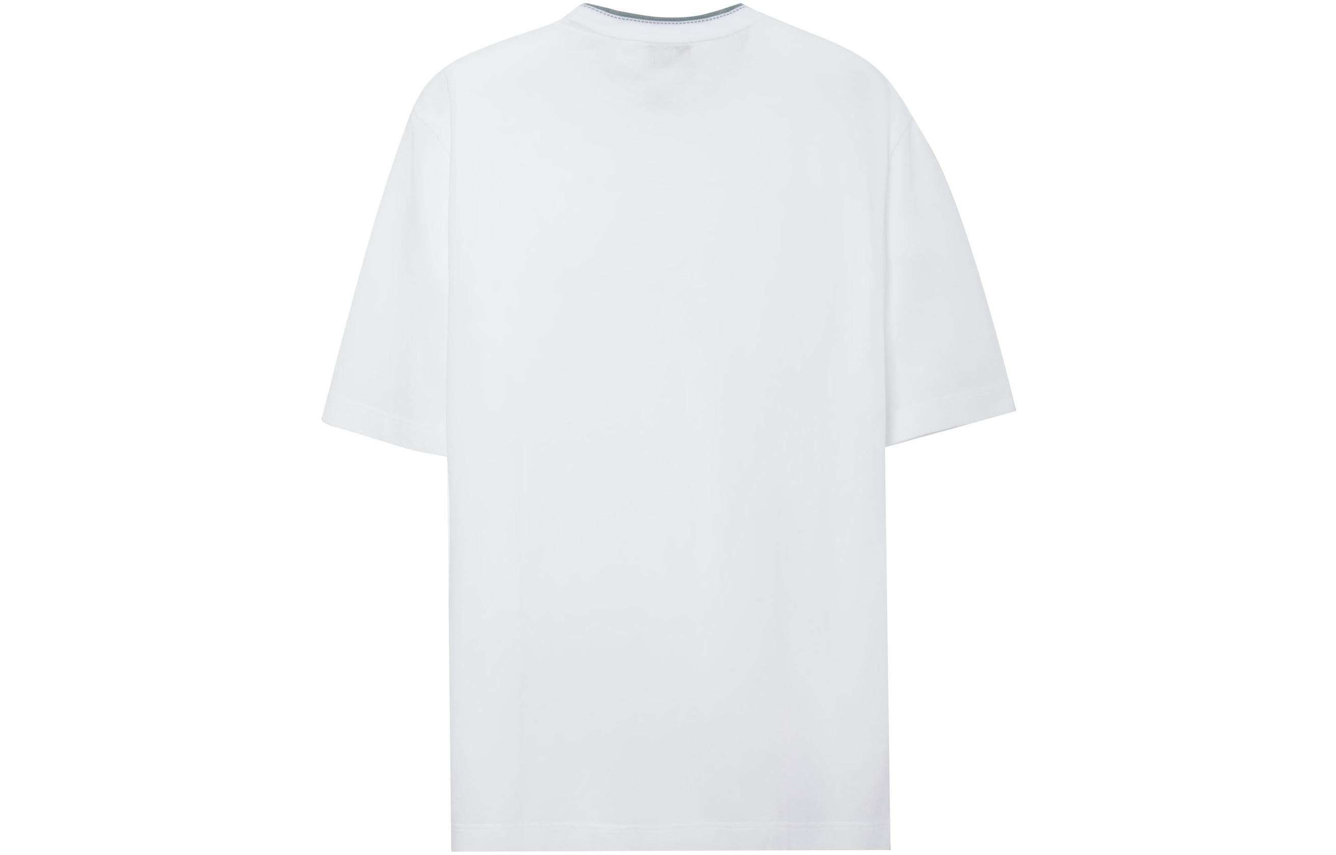 Lookbook 愛馬仕 FW23 男士白色圓領簡約休閒短袖T恤。 H367990HA90