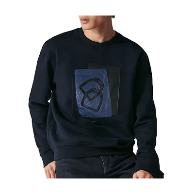 HERMES FW23 Patterned Print Crewneck Pullover Sweatshirt Blue - . H367810HA01