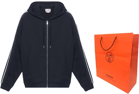Sudadera con Capucha Negra de Rayas HERMES FW23 Manga Larga. H367770HA02 Shop Sudadera con Capucha Negra de Rayas HERMES FW23 Manga Larga. H367770HA02