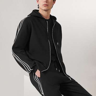 Sudadera con Capucha Negra de Rayas HERMES FW23 Manga Larga. H367770HA02 Purchase Sudadera con Capucha Negra de Rayas HERMES FW23 Manga Larga. H367770HA02