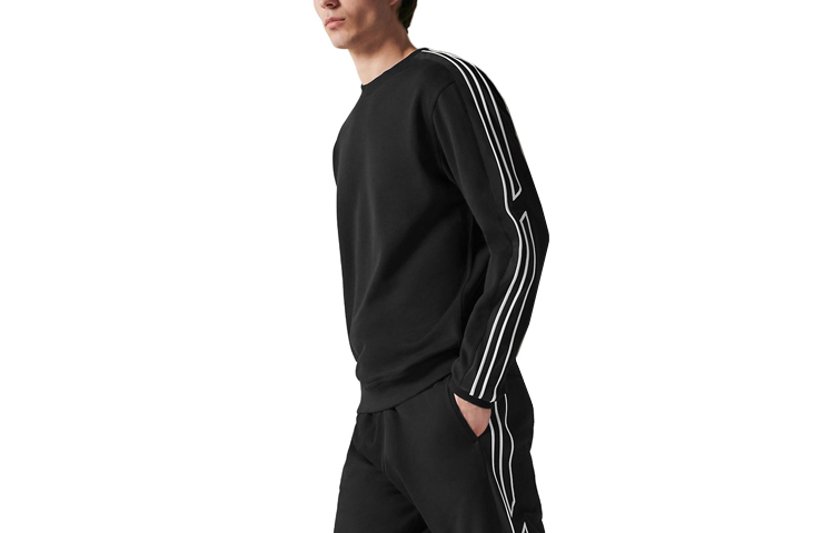 Shop 에르메스 FW23 스트라이프 프린트 크루넥 풀오버 스웻셔츠 H367760HA76