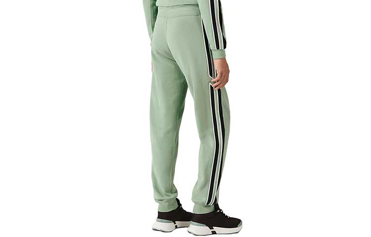 Lookbook HERMES FW23條紋印花抽繩休閒長褲藍色男款。 H367780HA4M