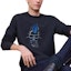 Order HERMES FW24 Ocean Blue Logo Print Knit Long-Sleeve Sweater. H467840HA01