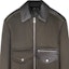 Shop HERMES FW24 Black Leather Zip-Up Jacket with Collar and Long Sleeves for Men. H462000HA11