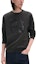 Order HERMES Sweatshirt Lelaki Hitam Sheepskin Patch Lengan Panjang Crewneck H467810HA11