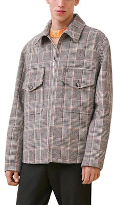 Hermes FW24 Checkered Full-Print Zip Pocket Jacket - Gray H462320HD5Y Buy Hermes FW24 Checkered Full-Print Zip Pocket Jacket - Gray H462320HD5Y