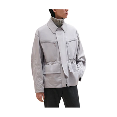 Hermes FW24 Flint Grey Zipper Long-Sleeve Jacket H462600HG7948