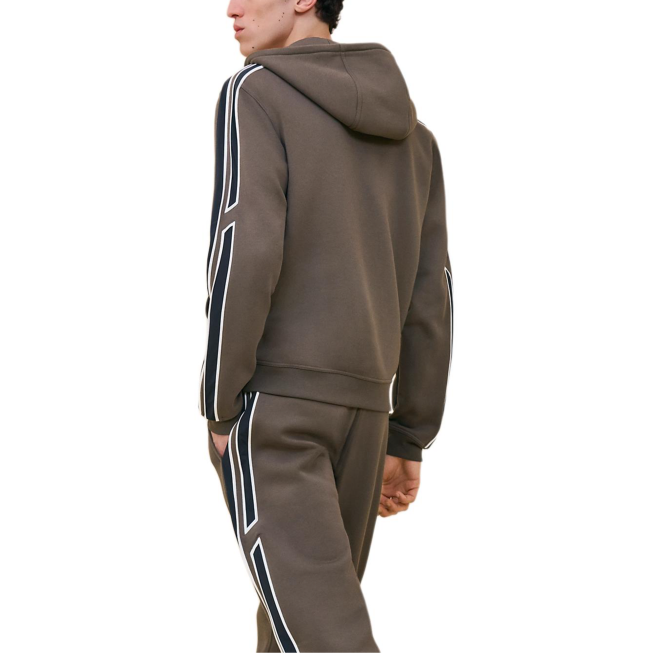 Shop HERMES FW24 Solid Color Hooded Long Sleeve Sweatshirt in Basalt Grey H467780HA0ILA