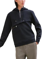 Hermes FW24 Solid Color Zip Pullover Long Sleeve Sweatshirt Navy Blue (Men) H467860HA01 Hermes FW24 Solid Color Zip Pullover Long Sleeve Sweatshirt Navy Blue (Men) H467860HA01