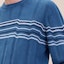 Shop HERMES FW24 Striped Knit Crewneck Ribbed Long Sleeve Sweater Marble Blue Men. H467210HA5U