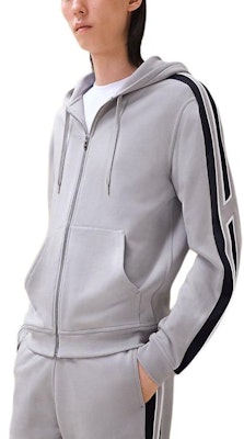 HERMES FW24 Jaket Zip-Up Berjalur Lengan Panjang Flint Grey H467780HA79 Buy HERMES FW24 Jaket Zip-Up Berjalur Lengan Panjang Flint Grey H467780HA79