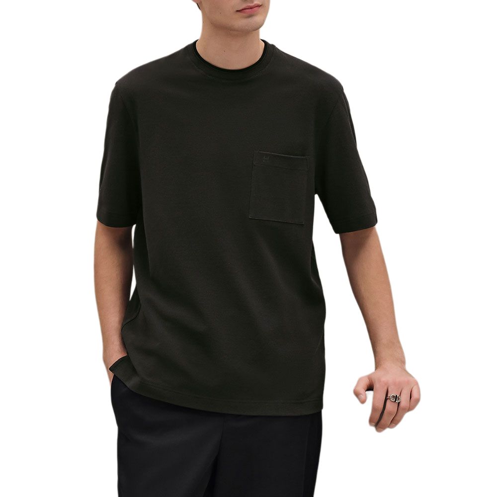 HERMES FW25  Cotton Crewneck T-Shirt Chrome Green. H567825HA22