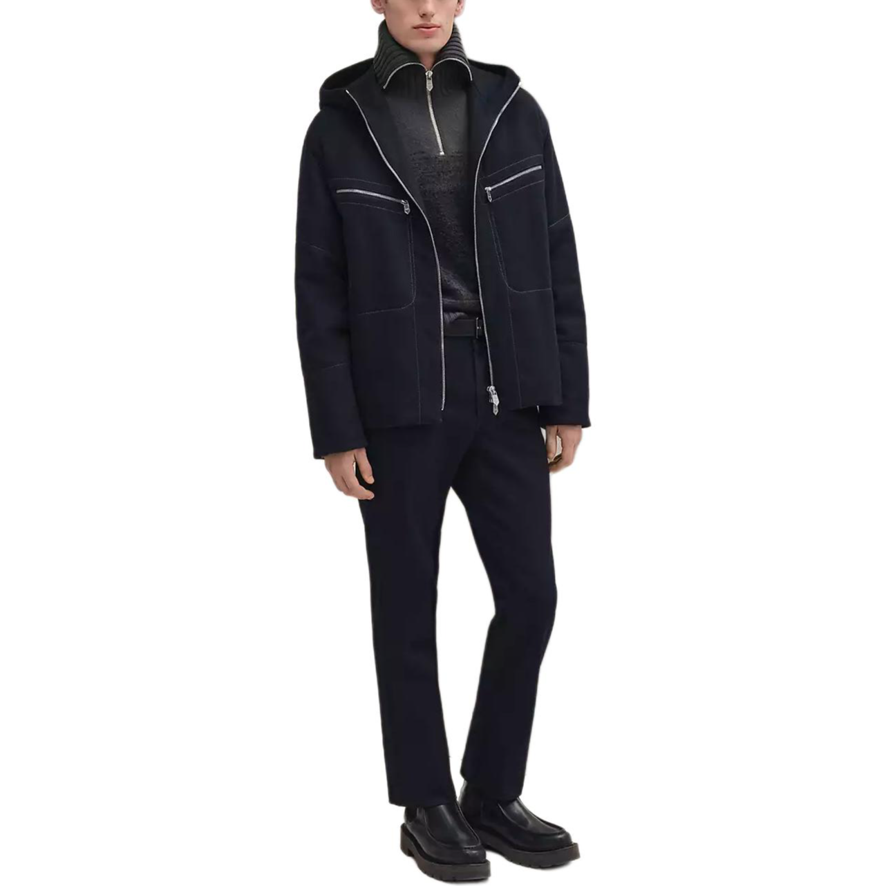 Lookbook 爱马仕 FW25 双拉链连帽夹克 H562140HB01