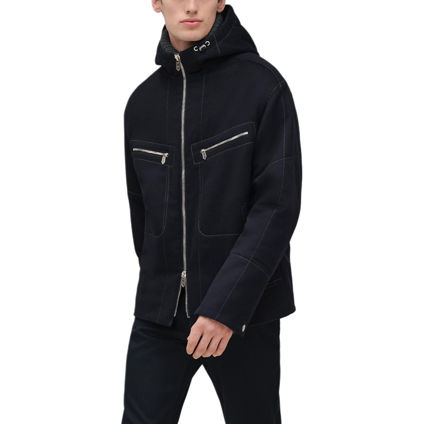 Purchase 爱马仕 FW25 双拉链连帽夹克 H562140HB01