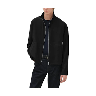 HERMES FW25 Fall Winter Double Zipper High-Neck Jacket. H566140H502