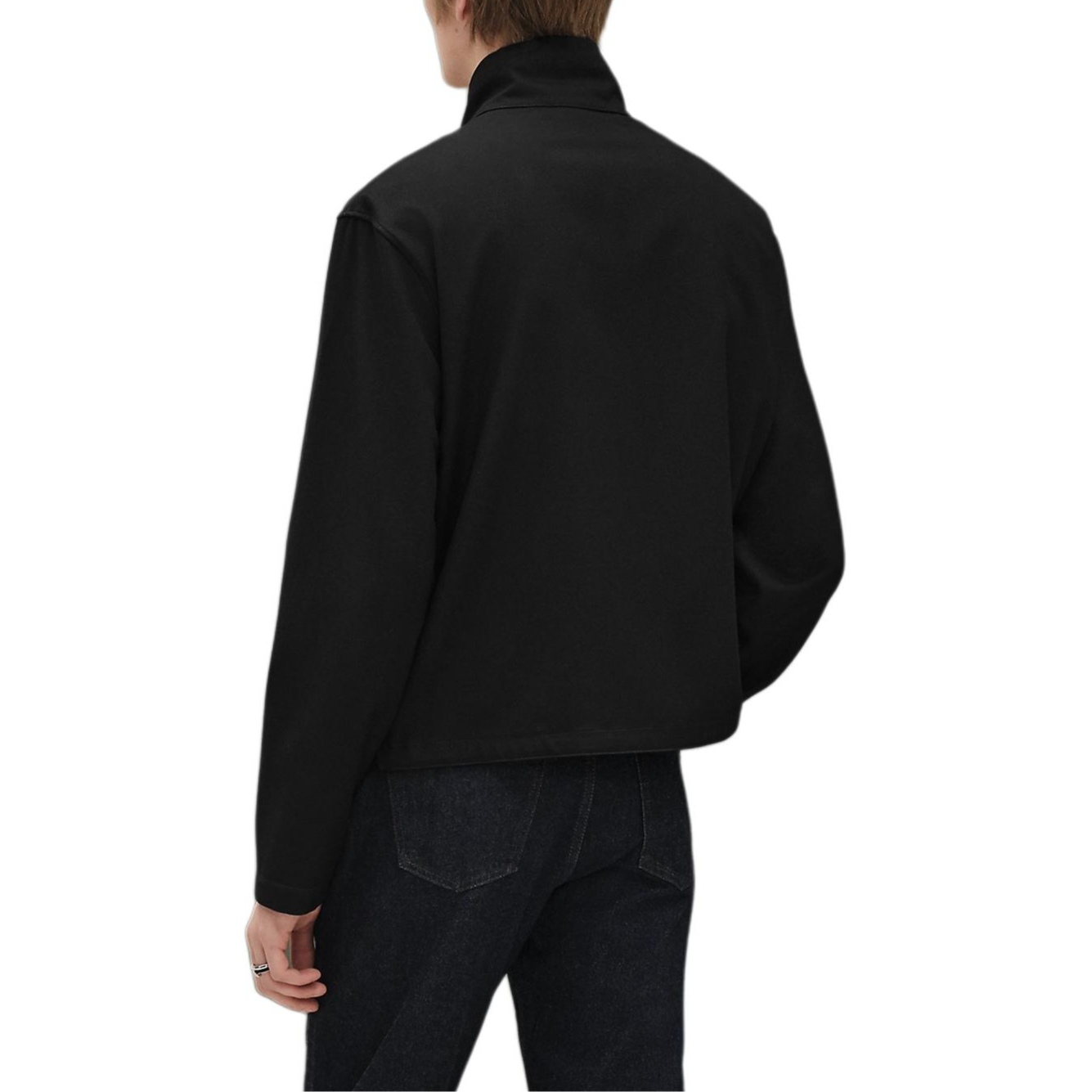 Shop HERMES FW25  Fall Winter Double Zipper High-Neck Jacket. H566140H502