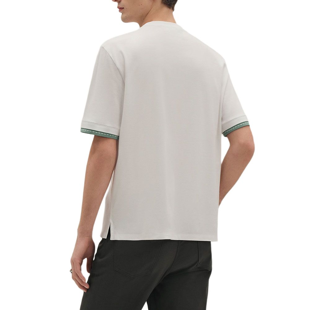 Lookbook HERMES FW25 白色棉質圓領短袖T恤 H567815HA90