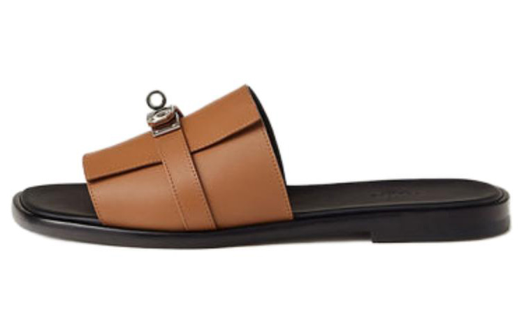 HERMES Gabriella Slide 'Brown Open Toe' H231739Z-H04