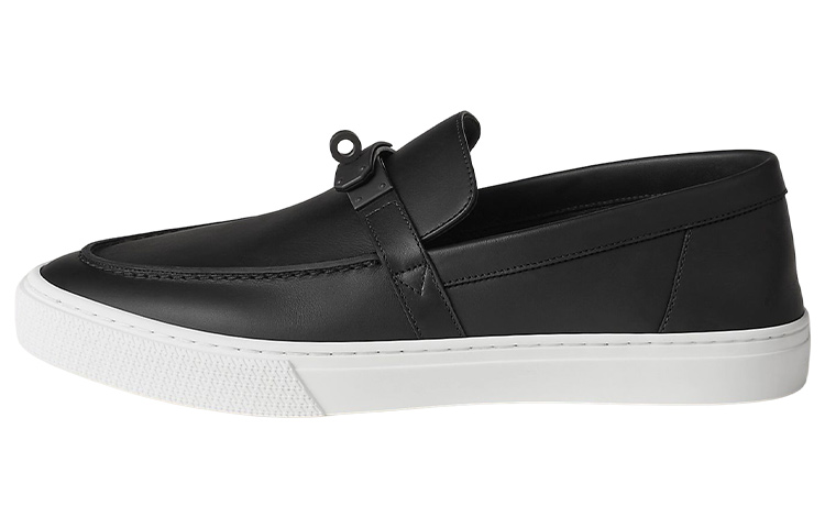 HERMES Game Leather 'Black Fashion Slip-On' H231731Z-H02