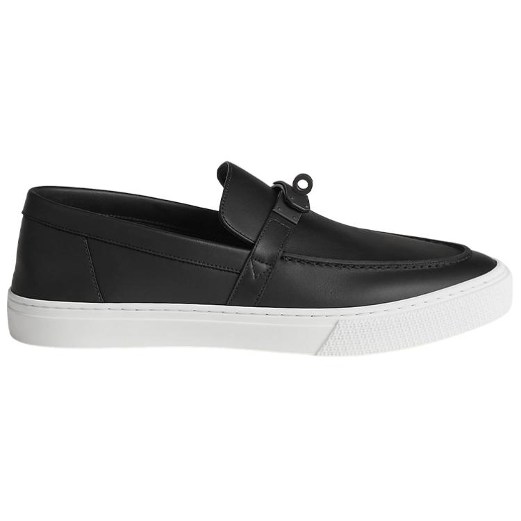 Order HERMES愛馬仕 Game 皮革 時尚套腳 休閒鞋 男款 黑色