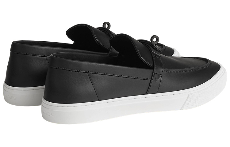 Purchase HERMES Game Leder ''Schwarze Slip-On-Schuhe'' H231731Z-H02