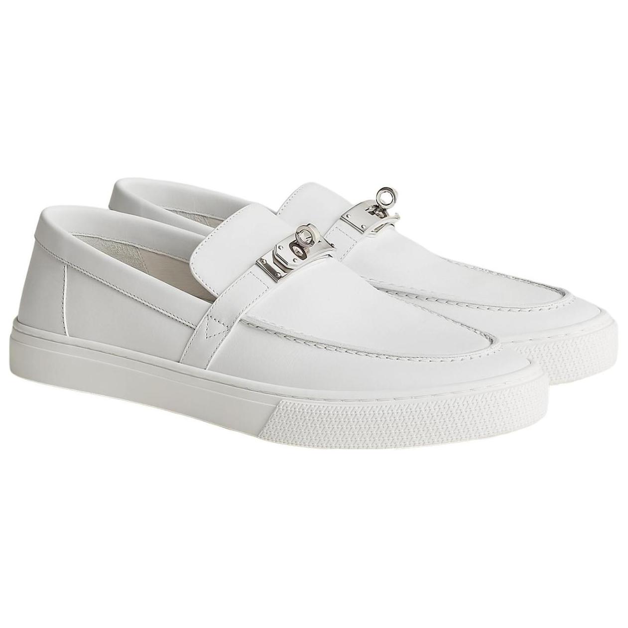 Shop エルメス ゲームローファー (白レザー) H231727Z-H90