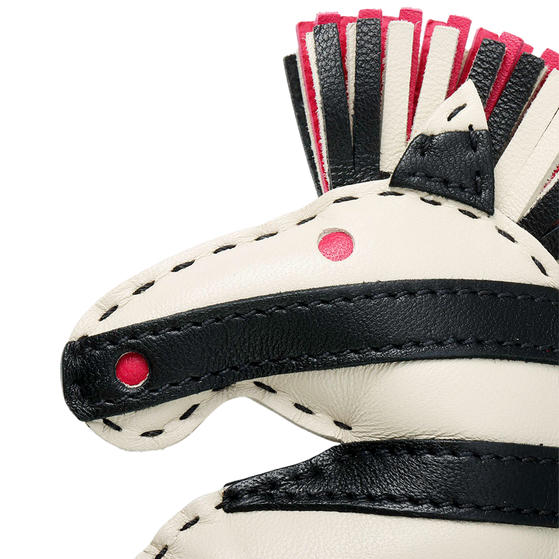 HERMES Geegee Savannah Lambskin Zebra Charm Keychain Unisex Accessory. H083358CAAB 圖 4