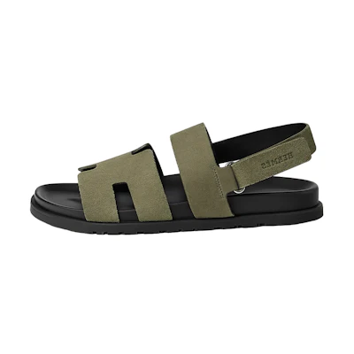 HERMES Genius Open Toe Velcro 'Fashion Sandal Green'