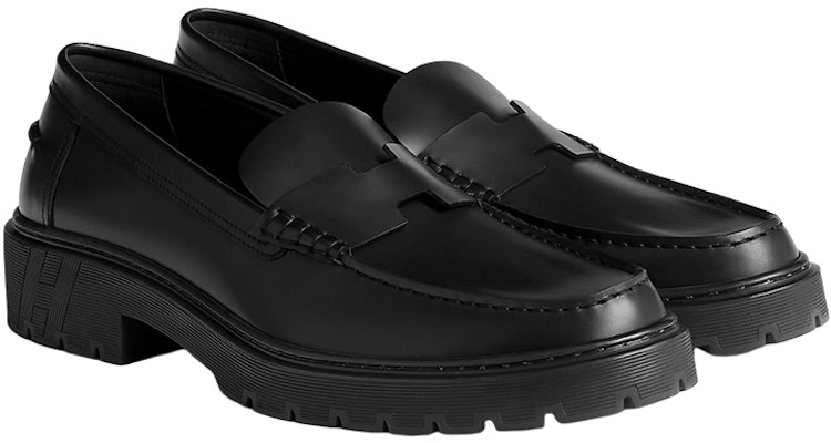 爱马仕黑色皮革平底乐福鞋 H231957Z-A02 Order 爱马仕黑色皮革平底乐福鞋 H231957Z-A02