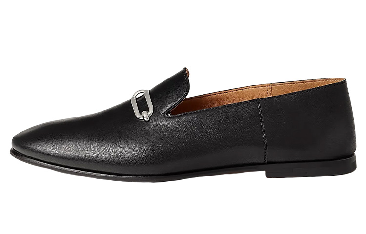 Buy HERMES愛馬仕紳士皮革時尚套穿男士休閒鞋 男款 黑色