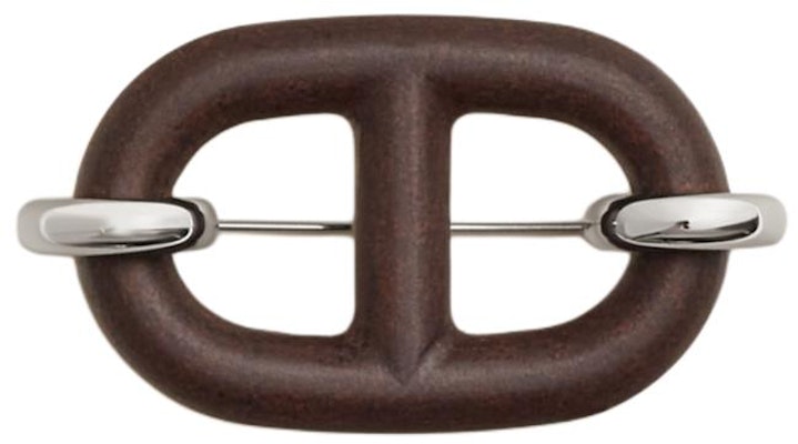 HERMES Bros Kulit Daur Ulang Desain Geometris Coklat Unisex untuk Pasangan H077362FP01 Buy HERMES Bros Kulit Daur Ulang Desain Geometris Coklat Unisex untuk Pasangan H077362FP01