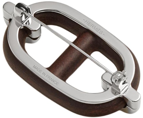 HERMES Bros Kulit Daur Ulang Desain Geometris Coklat Unisex untuk Pasangan H077362FP01 Lookbook HERMES Bros Kulit Daur Ulang Desain Geometris Coklat Unisex untuk Pasangan H077362FP01