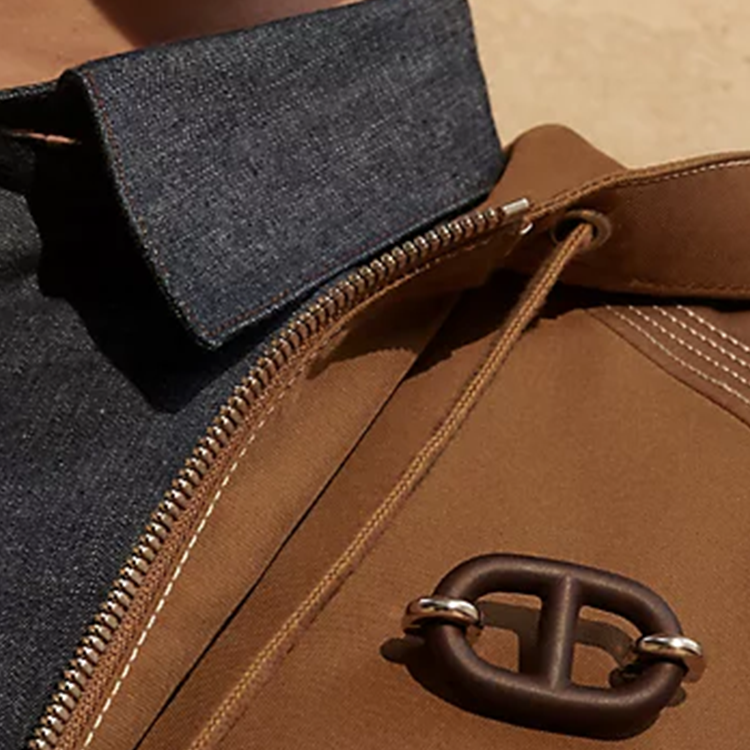 Purchase HERMES Bros Kulit Daur Ulang Desain Geometris Coklat Unisex untuk Pasangan H077362FP01