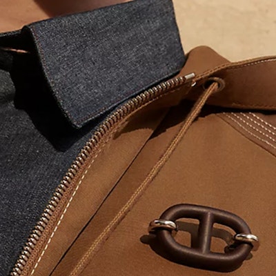 HERMES Bros Kulit Daur Ulang Desain Geometris Coklat Unisex untuk Pasangan H077362FP01 Purchase HERMES Bros Kulit Daur Ulang Desain Geometris Coklat Unisex untuk Pasangan H077362FP01