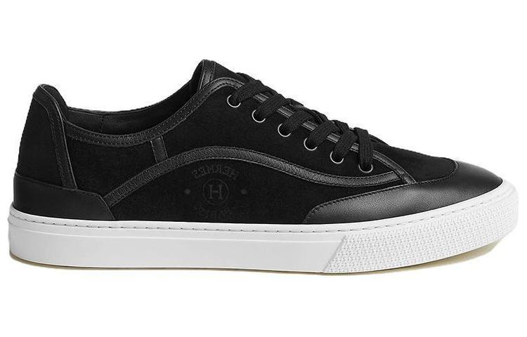 Order HERMES愛馬仕 Get 圓頭系帶 低幫 板鞋 男款 黑色