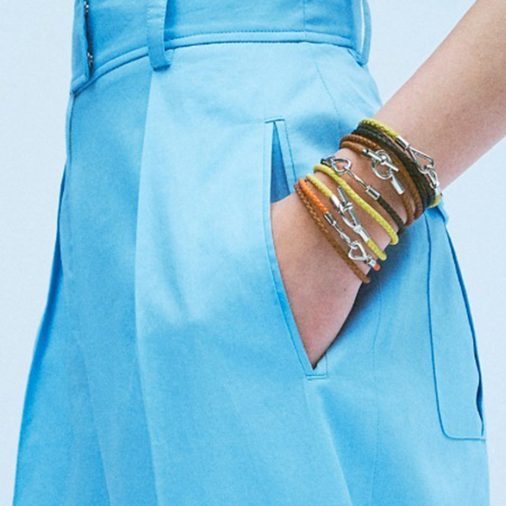 HERMES Glenan Double Tour Bracelet Calfskin Unisex Couple's Bracelet H071689FO18 圖 3