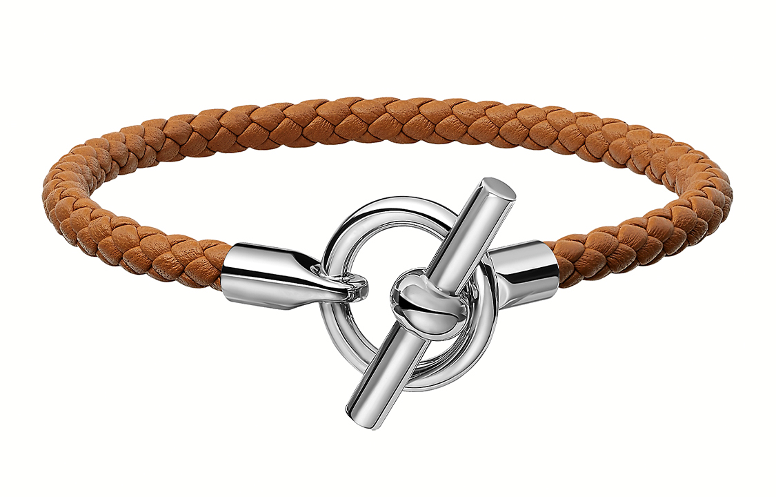 HERMES Glenan H Leather Bracelet Unisex Couples Accessory H077240FP37 圖 2