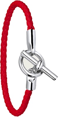 HERMES Glenan Gelang Merah Kulit Tenunan Palladium Unisex Rekaan Pasangan H071681FPS3T3 Shop HERMES Glenan Gelang Merah Kulit Tenunan Palladium Unisex Rekaan Pasangan H071681FPS3T3