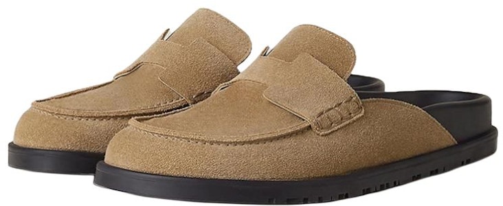HERMES Go Mule 'Beige Suede' Sepatu Mewah H231745Z-H1J Lookbook HERMES Go Mule 'Beige Suede' Sepatu Mewah H231745Z-H1J