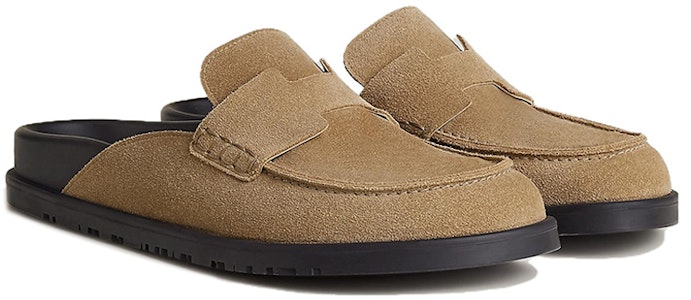 HERMES Go Mule 'Beige Suede' Sepatu Mewah H231745Z-H1J Shop HERMES Go Mule 'Beige Suede' Sepatu Mewah H231745Z-H1J