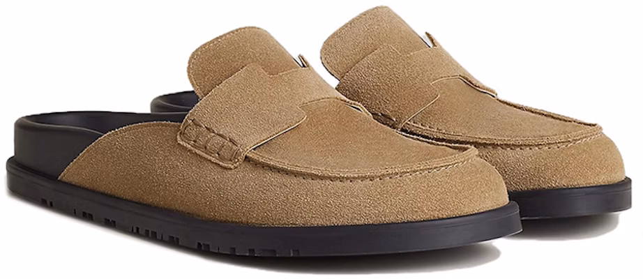 HERMES Go Mule 'Beige Suede' Sepatu Mewah H231745Z-H1J Shop HERMES Go Mule 'Beige Suede' Sepatu Mewah H231745Z-H1J