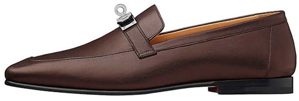 HERMES Goatskin Square Toe Loafer 'Dark Brown' H211977Z-H29 HERMES Goatskin Square Toe Loafer 'Dark Brown' H211977Z-H29