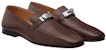 HERMES Goatskin Square Toe Loafer 'Dark Brown' H211977Z-H29