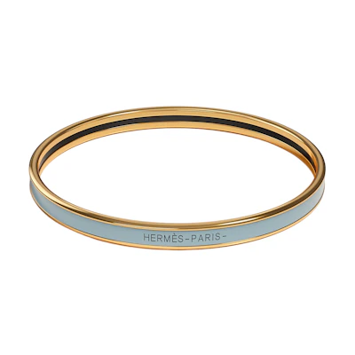 HERMES Gold-Plated Classic Letter Blue Bracelet - Unisex Couple Design. H240001F-Z1